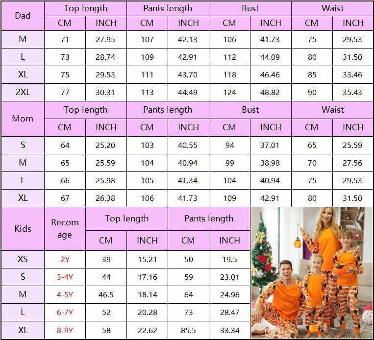 Glow In Dark Halloween Pajamas For Family