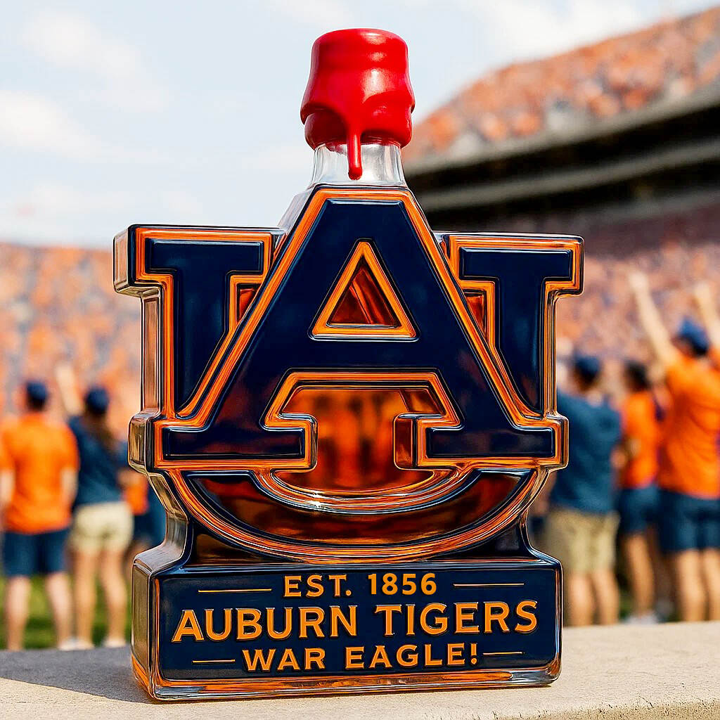 Auburn Tigers Limited Edition Whiskey Bottle