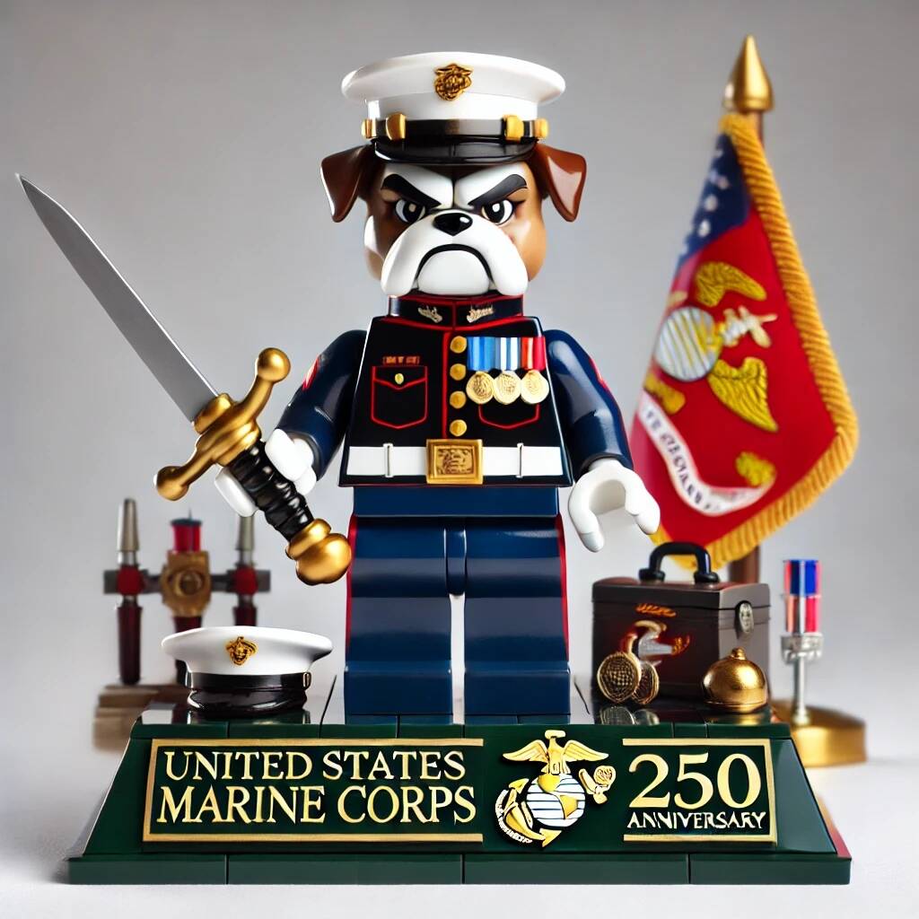 USMC 250th Anniversary Devil Dog Minifigs Set
