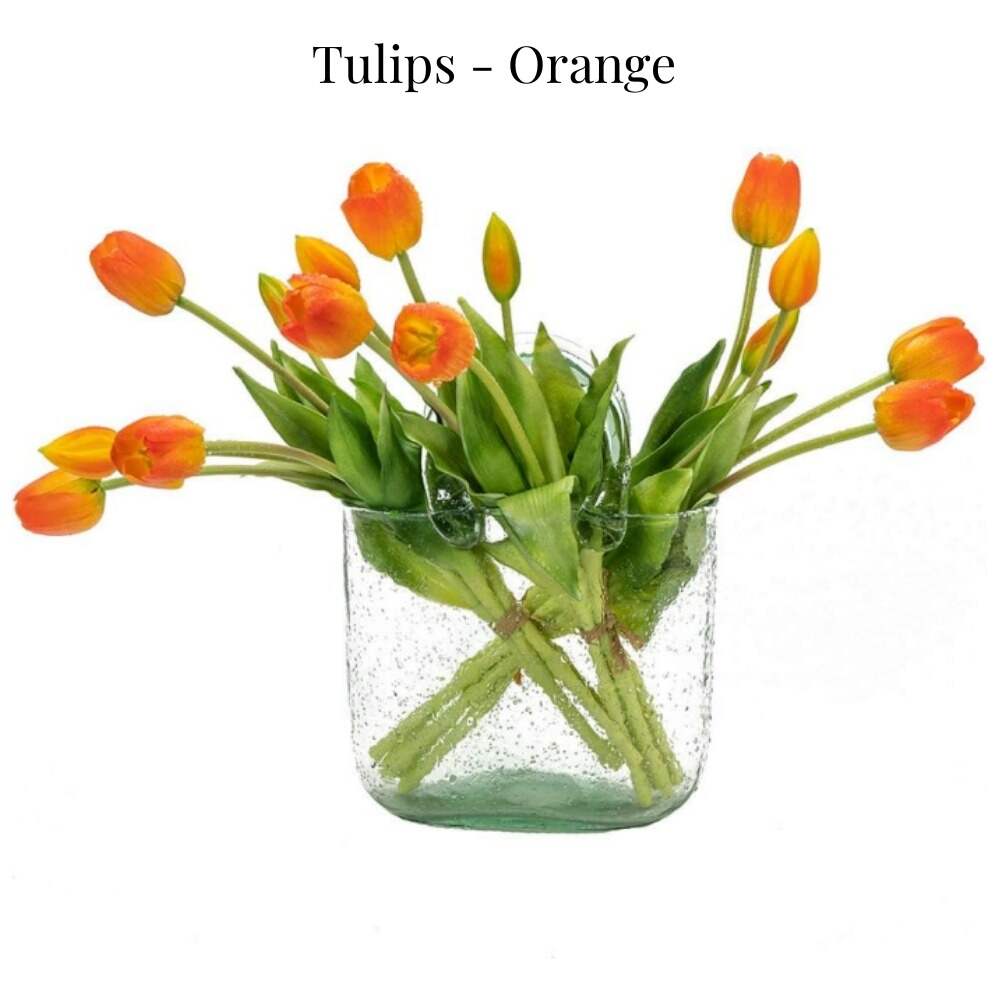🔥On Sale🔥Artificial Tulips Flowers - Real Touch Latex Bouquet - UV resistant, Waterproof，Windproof