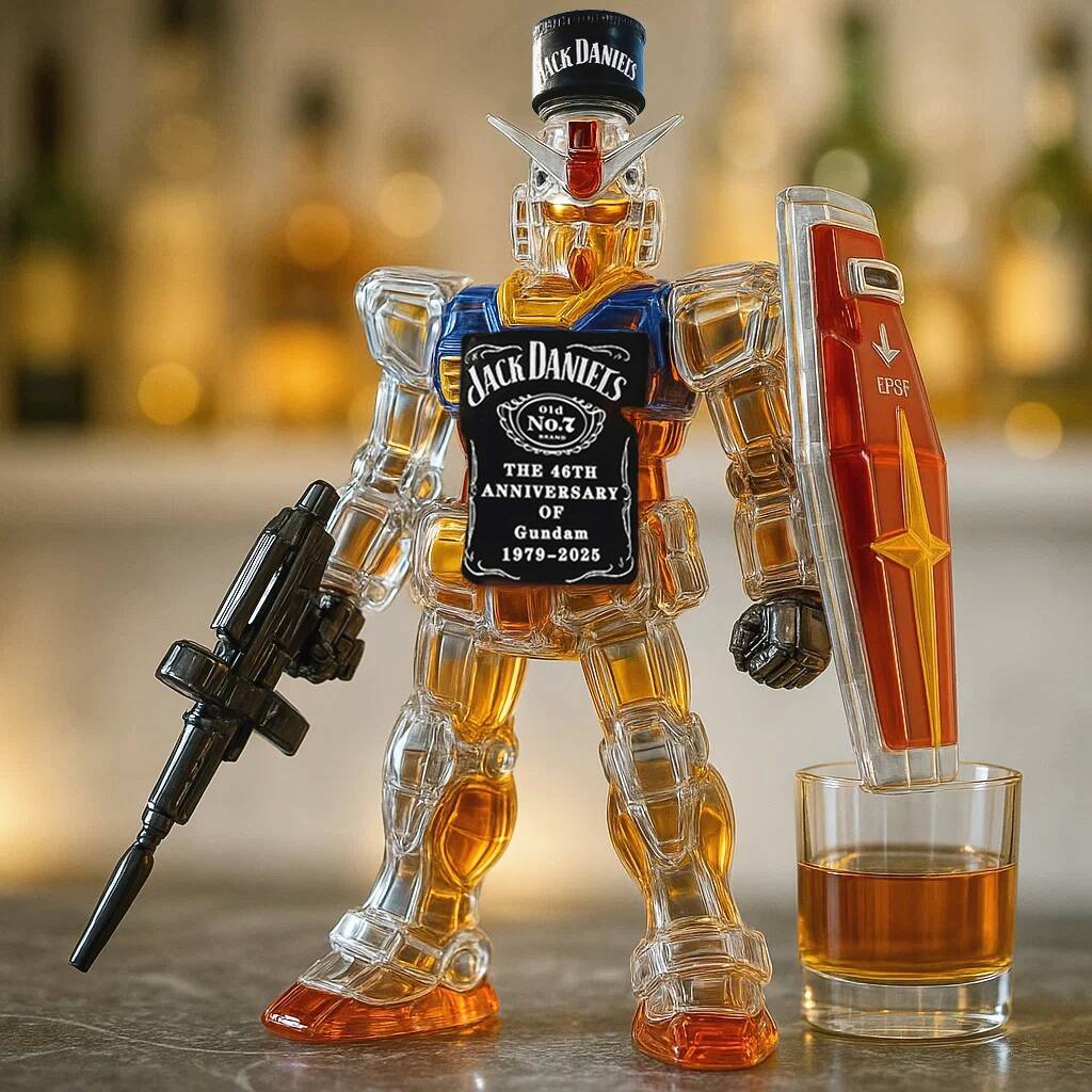 Gundam 46th Anniversary Whisky Bottle