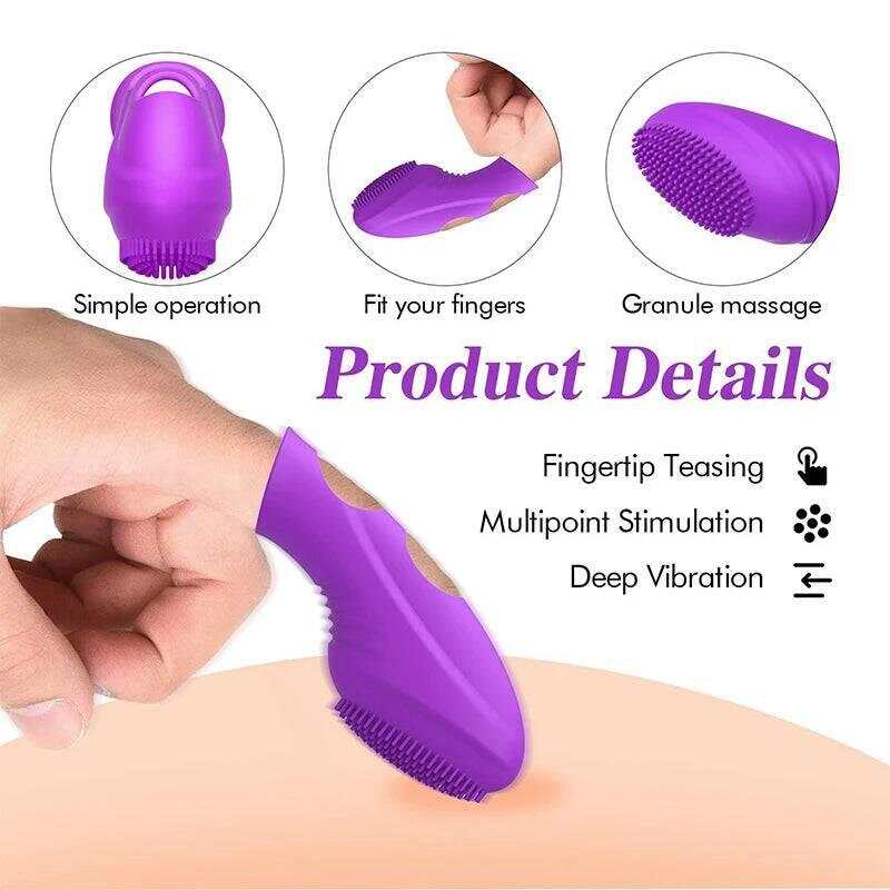 Finger Vibrator for G-Spot, Clitoral, & Vaginal Stimulation | Orgasm Massager & Masturbator | Lesbian Toy