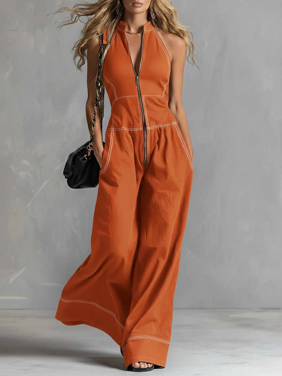 🔥Summer Arrivals🌟🔥 Casual Zippered Cotton Jumpsuit — The Ultimate Everyday Must-Have
