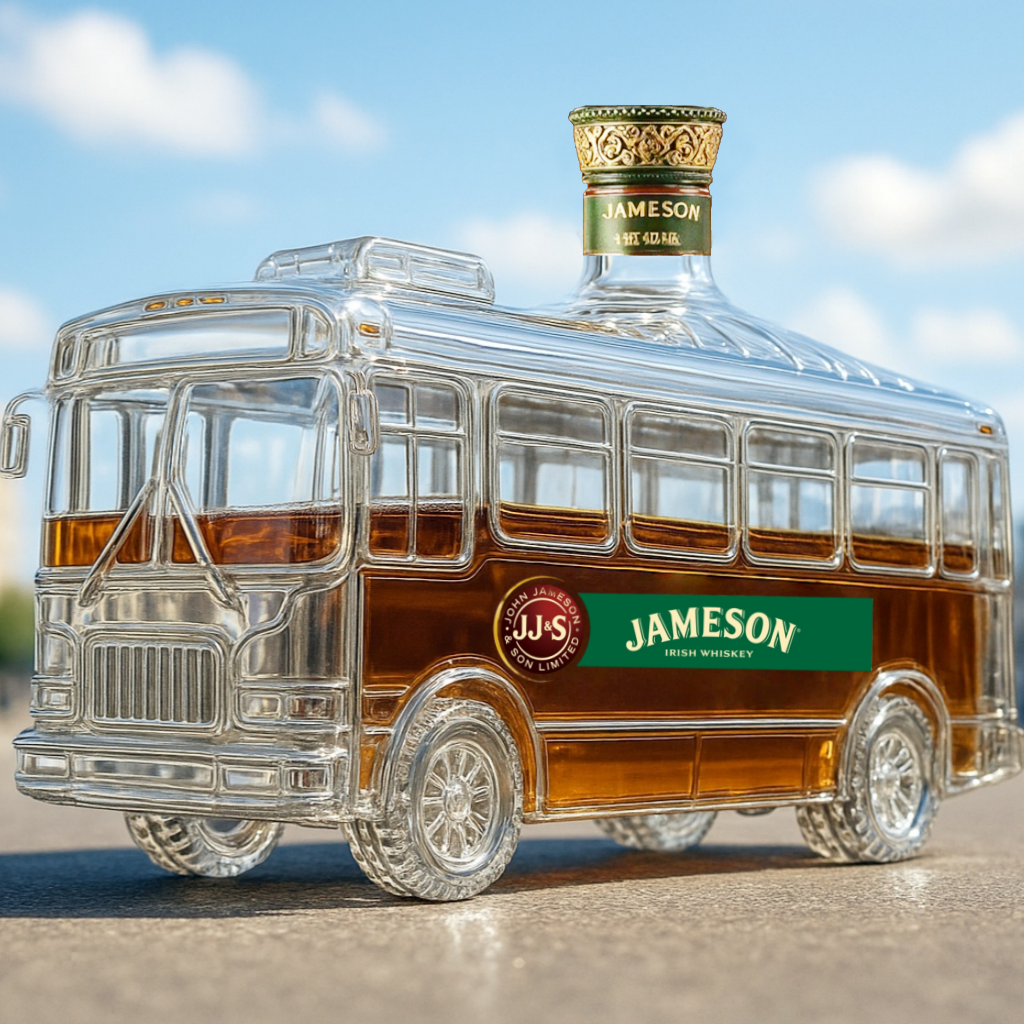 Bus-Shaped Whiskey Bottle