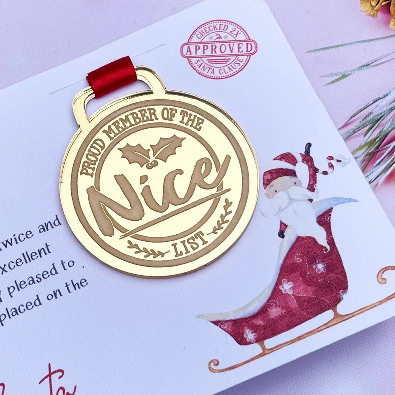 Nice List Medal,Christmas Eve box filler