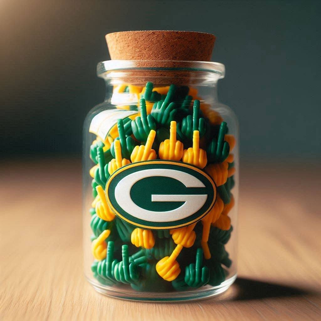 Funny Football Team Middle Finger Jar