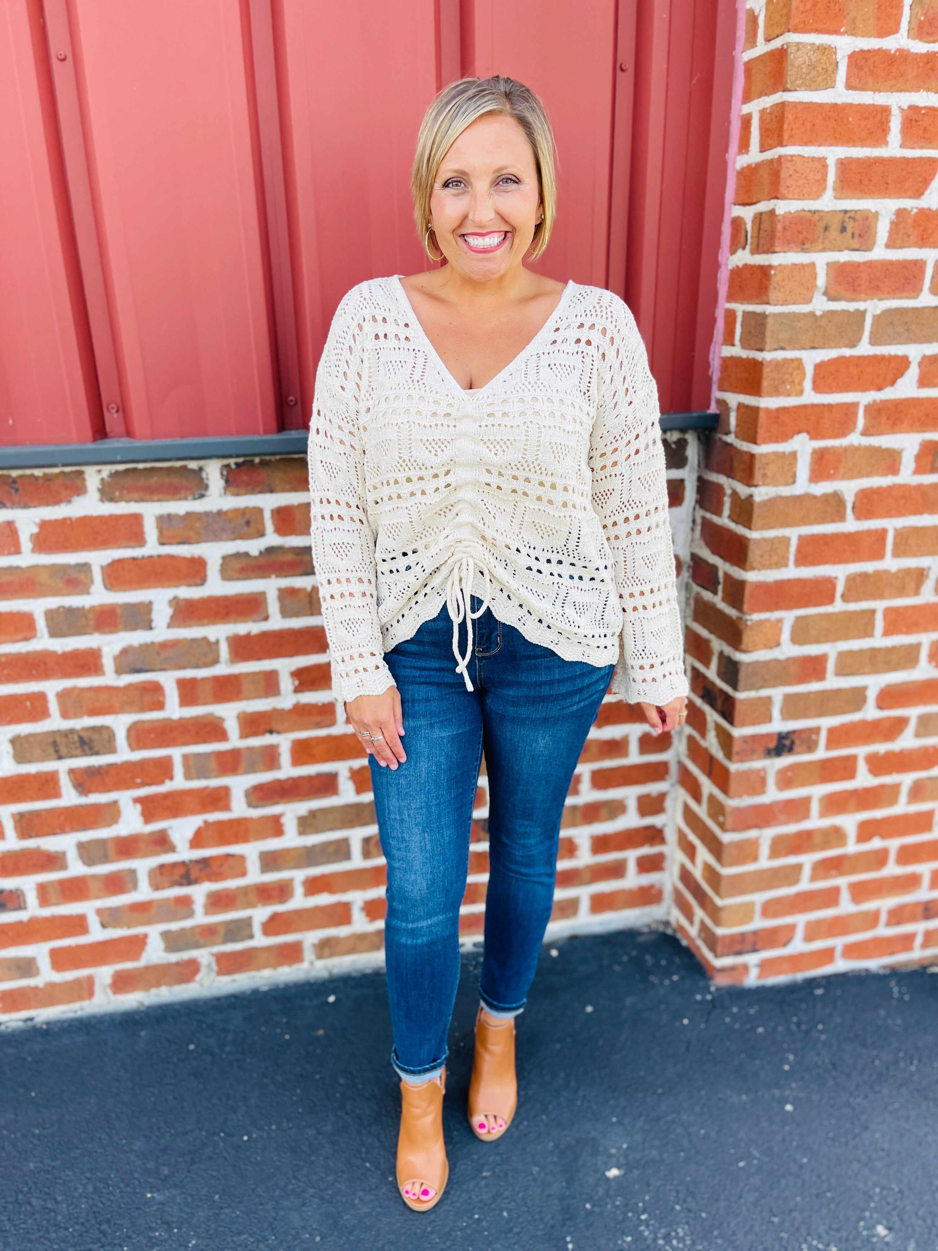 Reg/Curvy Blessed and NonDistressed Relaxed Fit Jeans