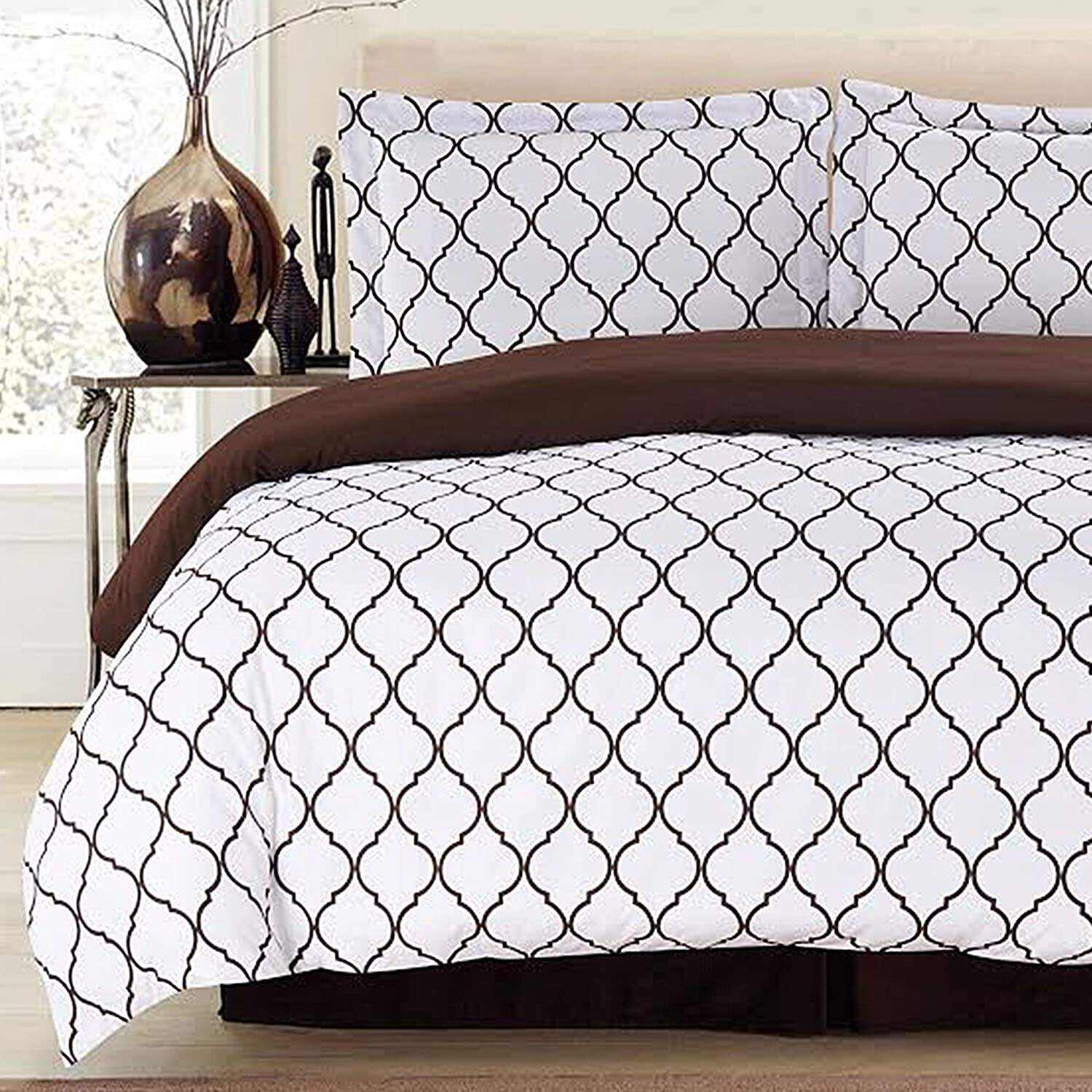 Duvet Cover Set 1800 Count Egyptian Cotton 3 Piece Luxury Soft 2 Pillow Shams. King Size