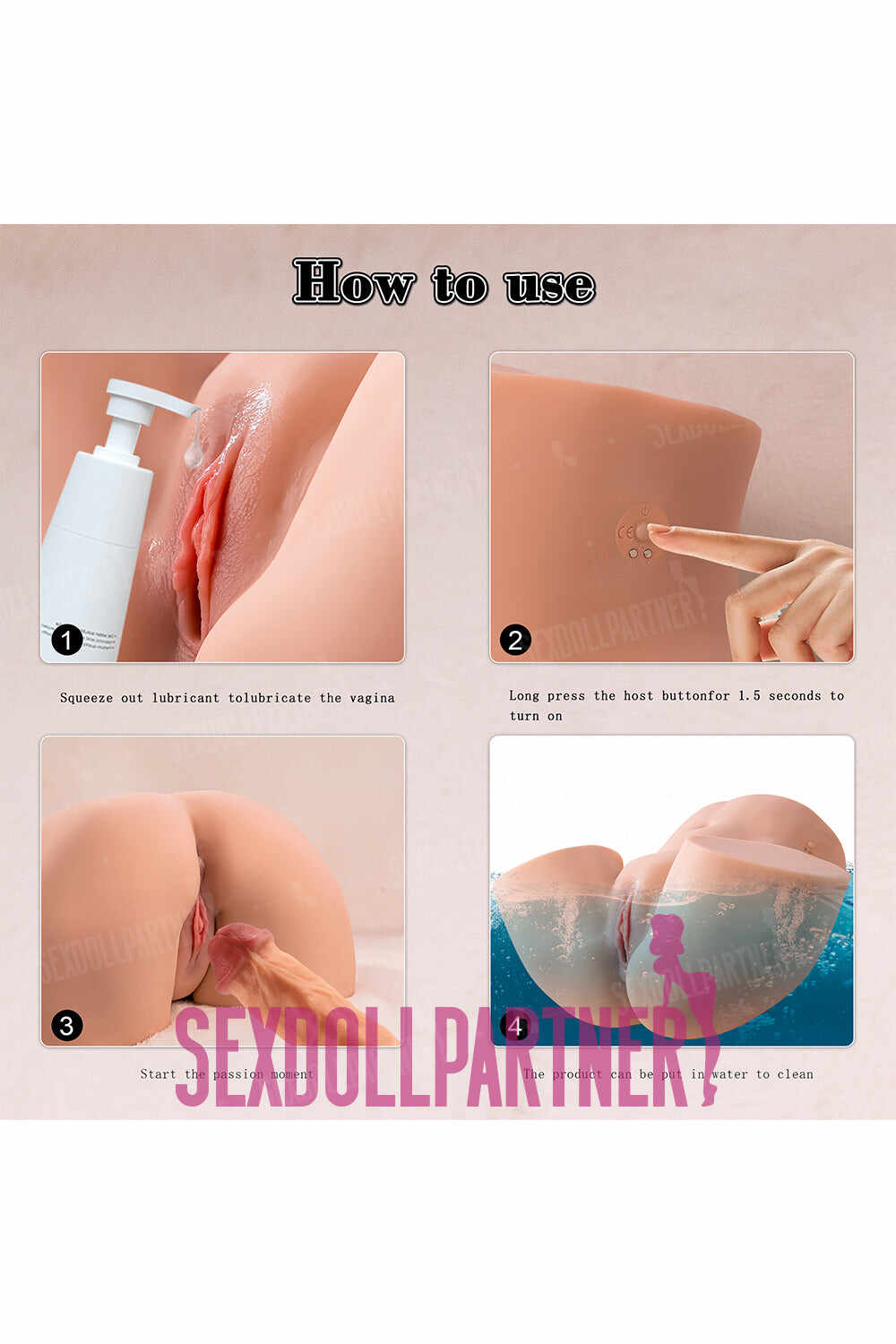 US Stock - SQ-MAR50116V Affordable Premium TPE Female Ass Sex Doll Torso