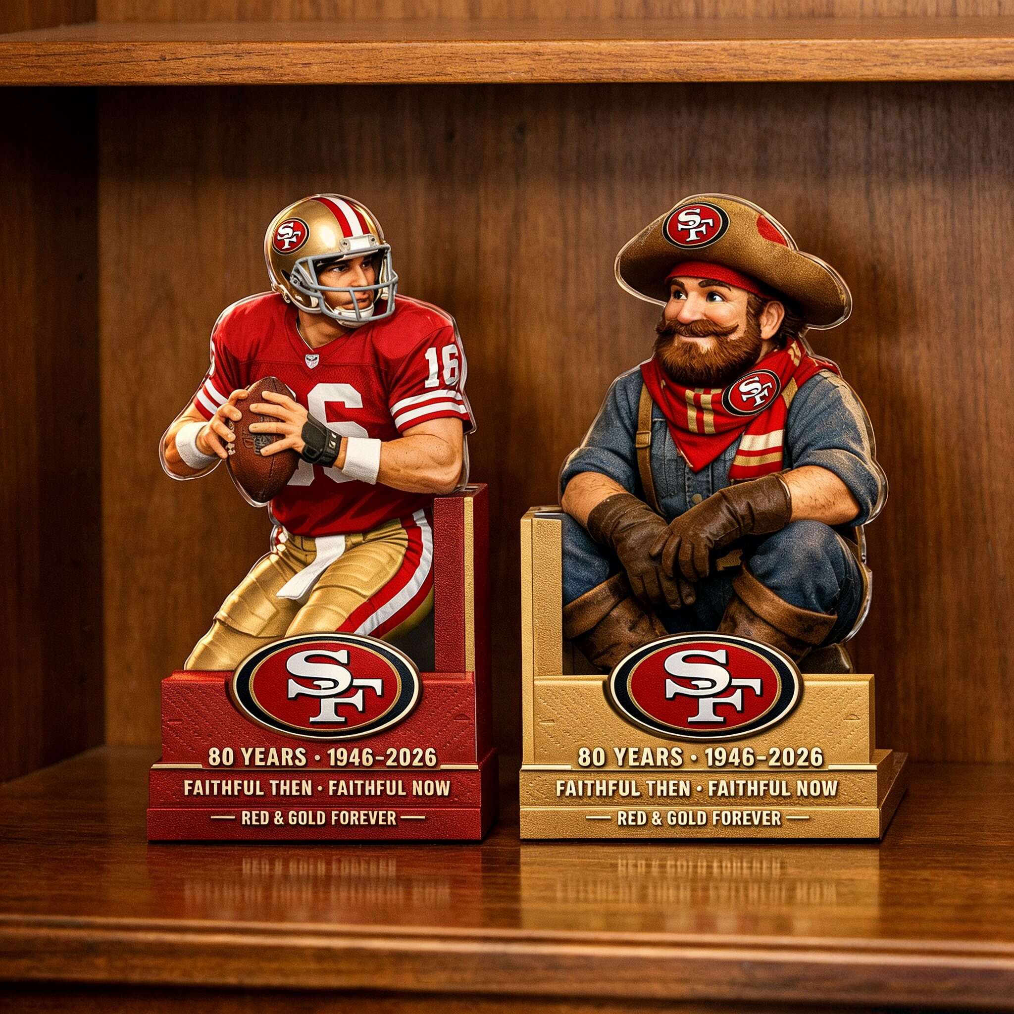 49ers 80th Anniversary Bookends