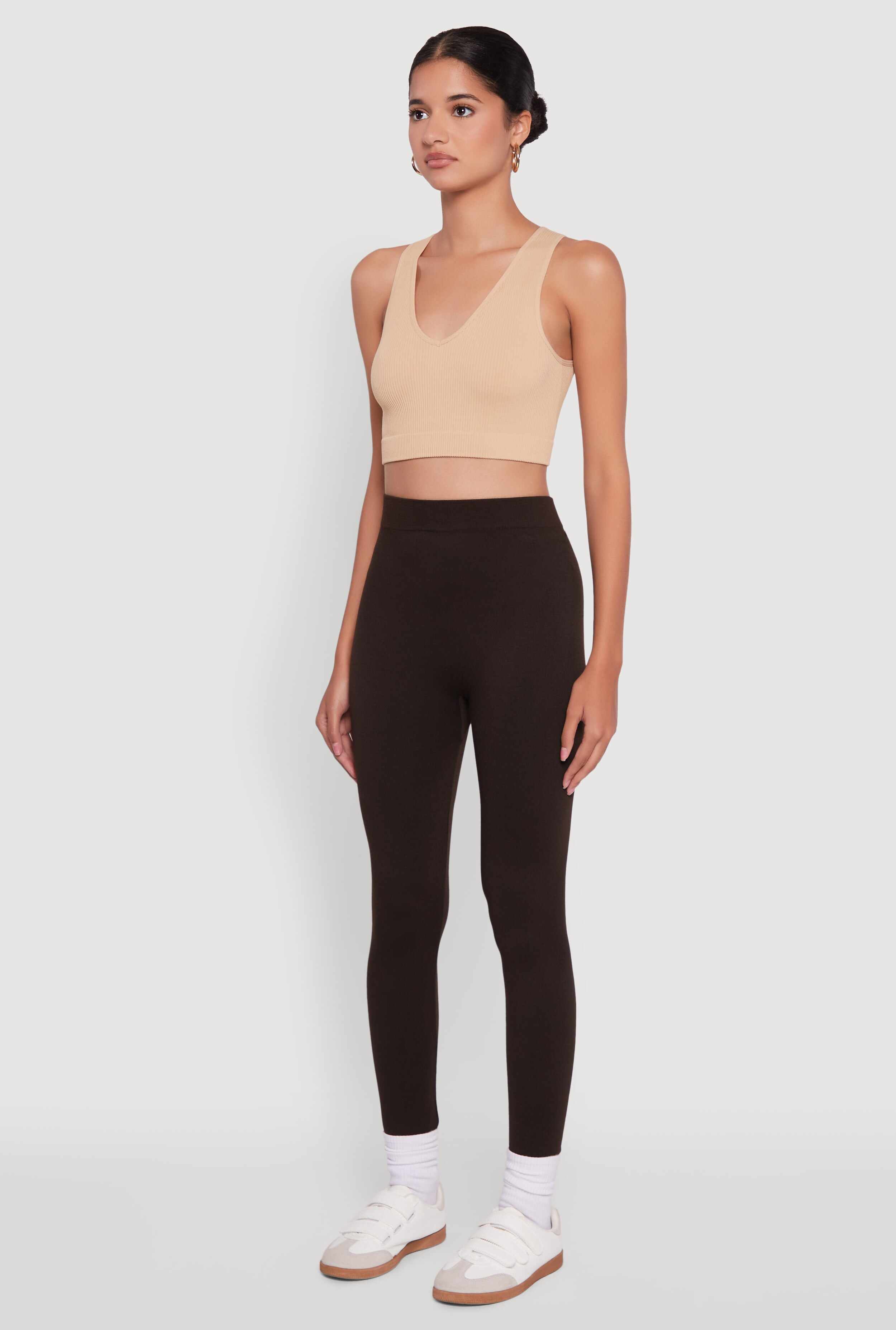 High Waisted Terry Cloth Leggings