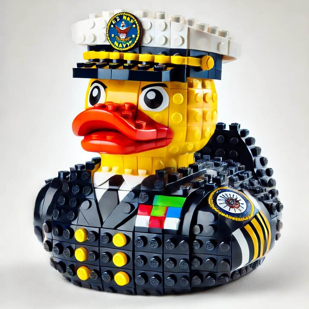 Military Themed Building Blocks Duck