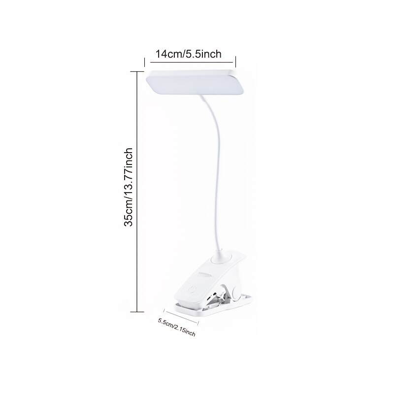 1pc Bedroom Table Lamp, Eye Protection, Clip Type, Suitable For Bedroom Study And Student Dormitory