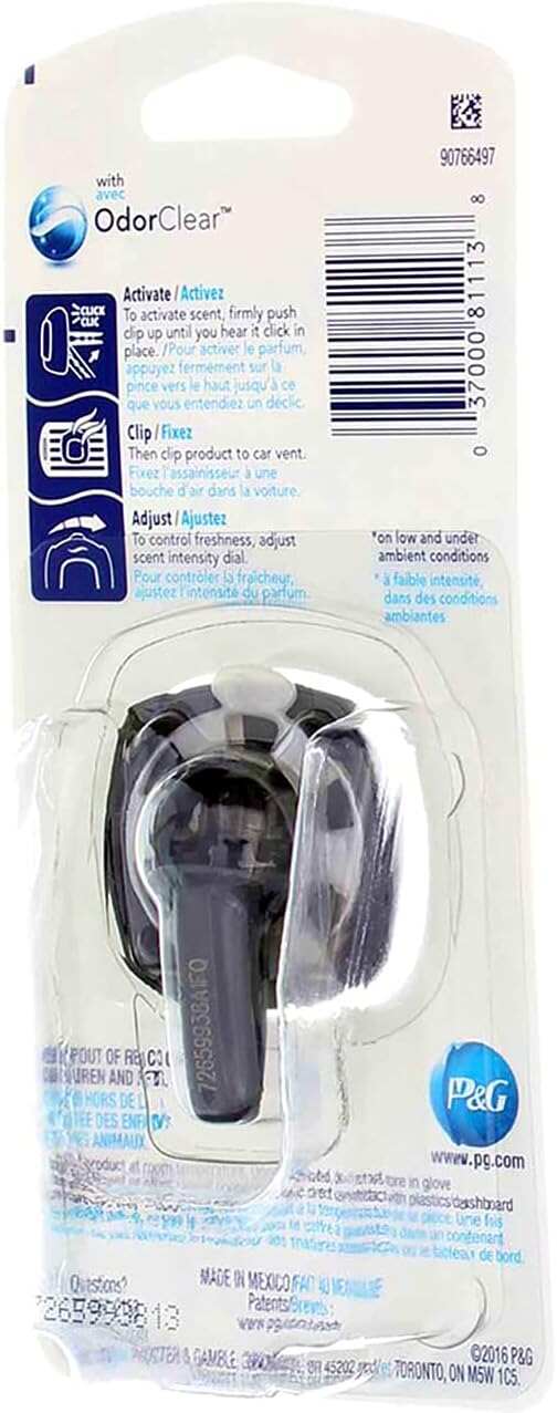 Febreze Car Air Fresheners, New Car Scent, Odor Eliminator for Strong Odors Car Vent Clips (2 Count)