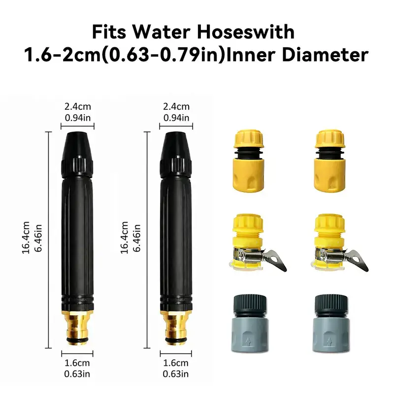 Home high-pressure car wash water gun with booster nozzle and hose, portable handheld water sprayer, a must-have for watering plants and vegetables, car washing, garden cleaning, pet bathing and outdoor rinsing.