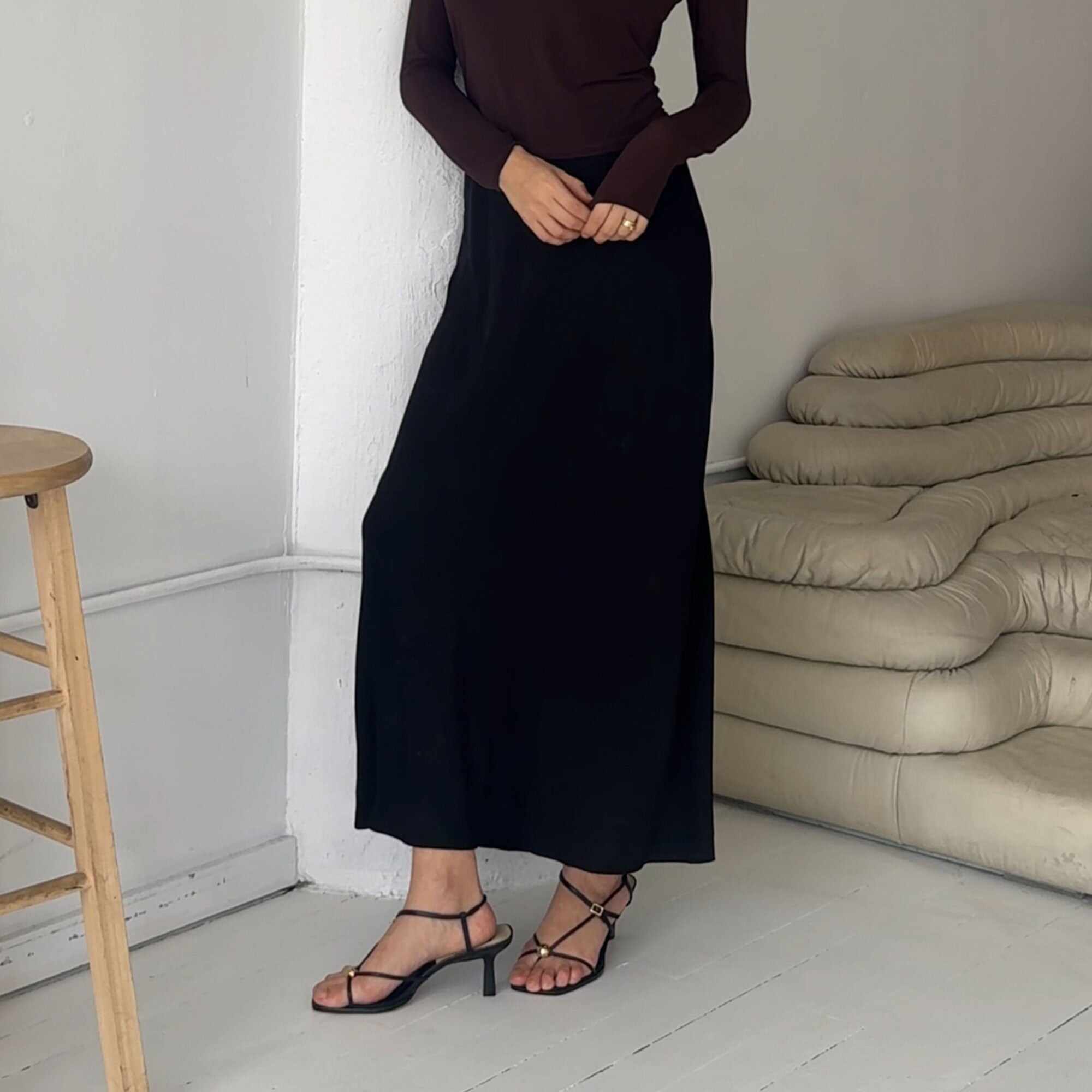 MYLEE HEELS BLACK LEATHER