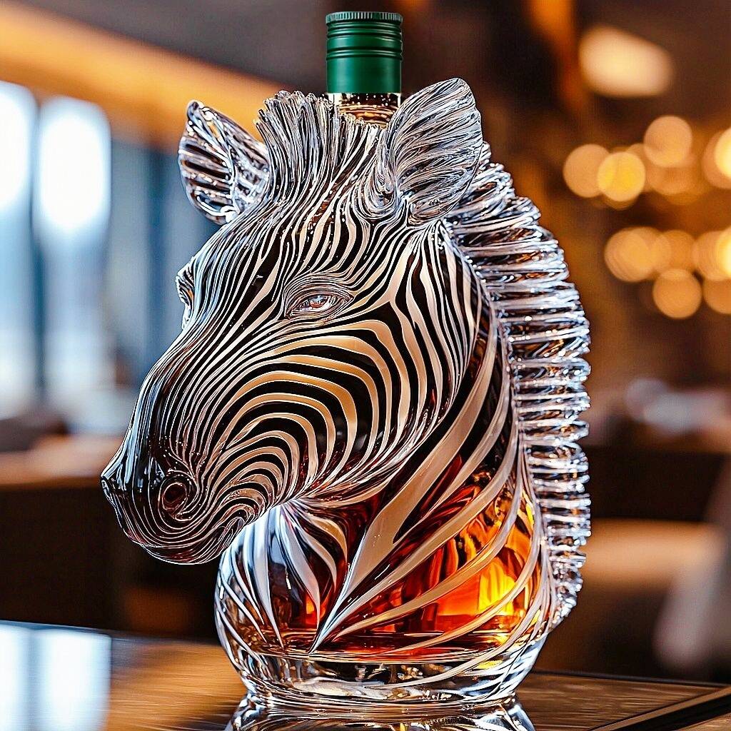 Zebra Whisky Bottle