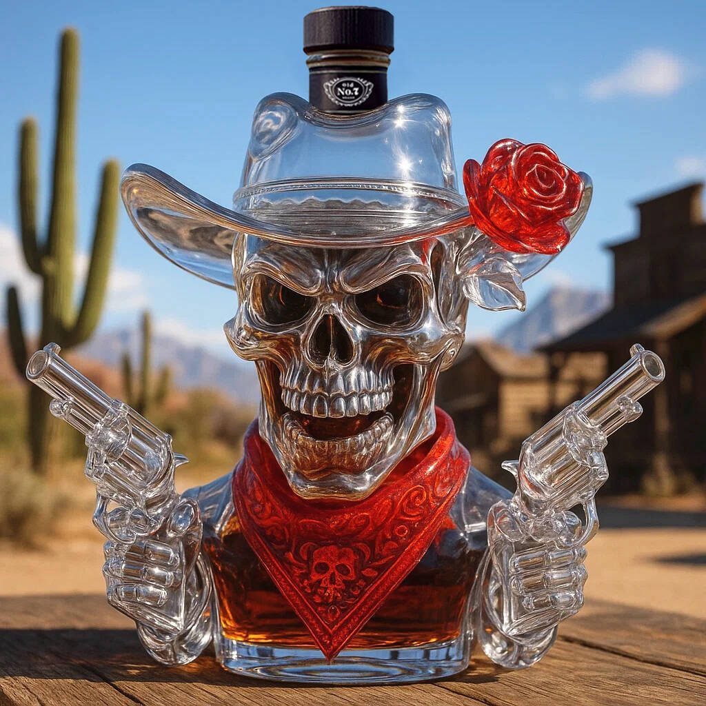 Cowboy Skull Whiskey bottle