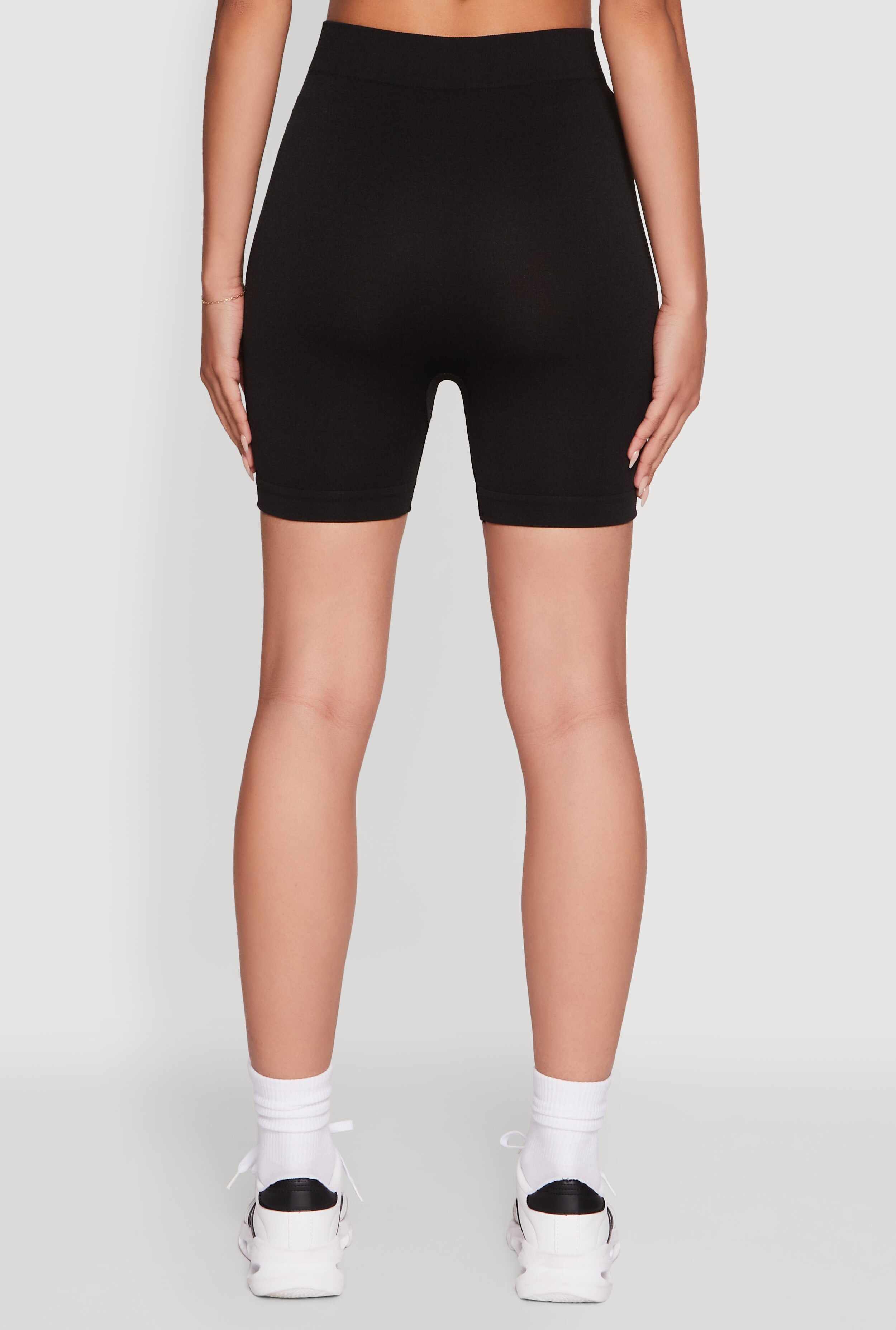 Trendy Seamless Mid Rise Biker Shorts