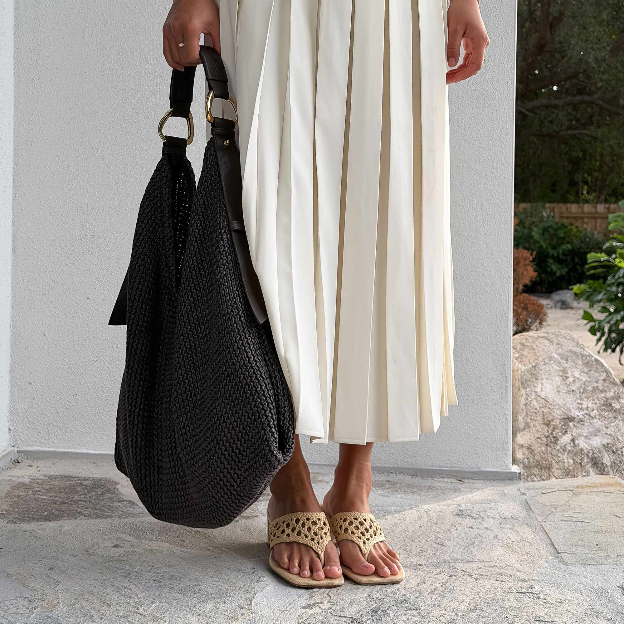 BARLO HEELS LT NATURAL WOVEN RAFFIA
