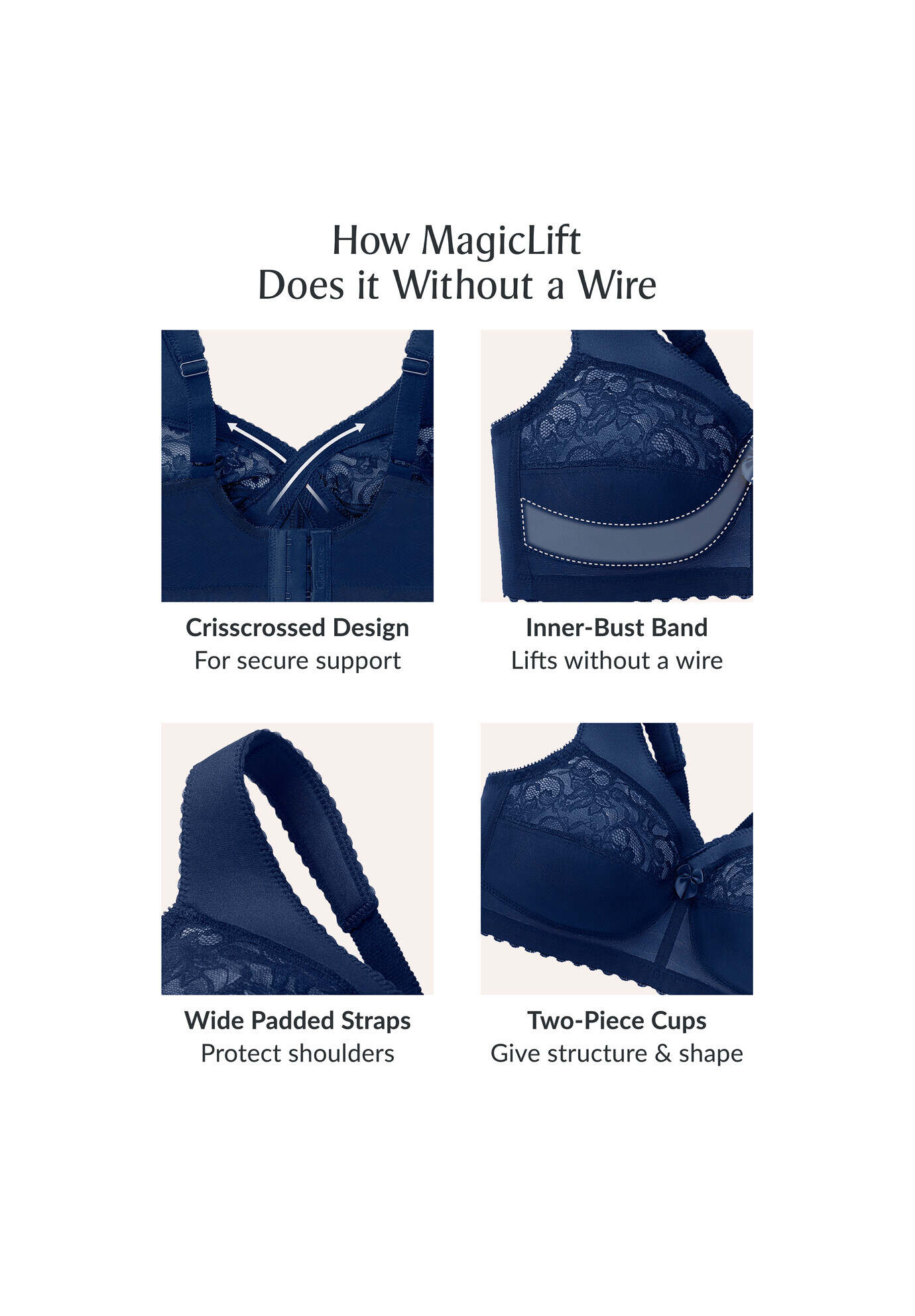 Glamorise® Magic Lift® Support Wireless Bra 1000