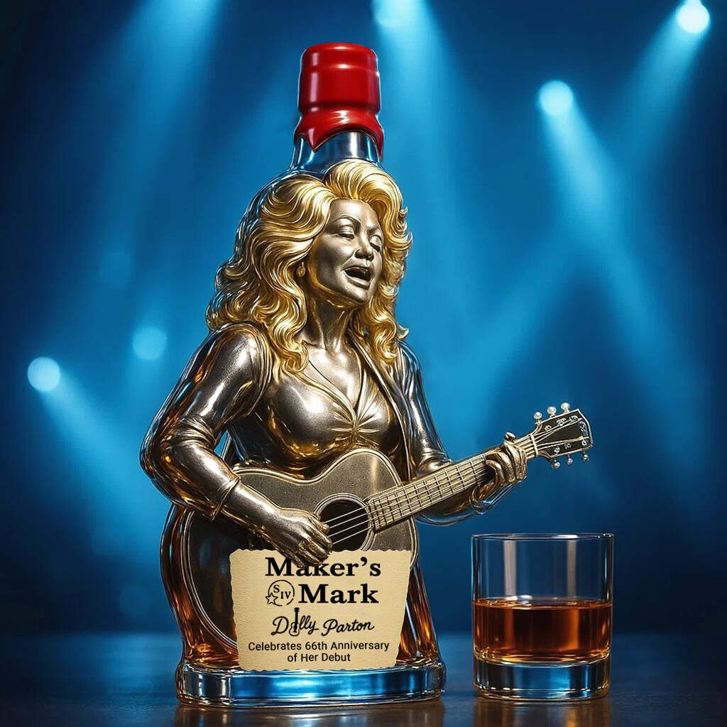 Dolly Parton's 66th anniversary of her debut whiskey bottle