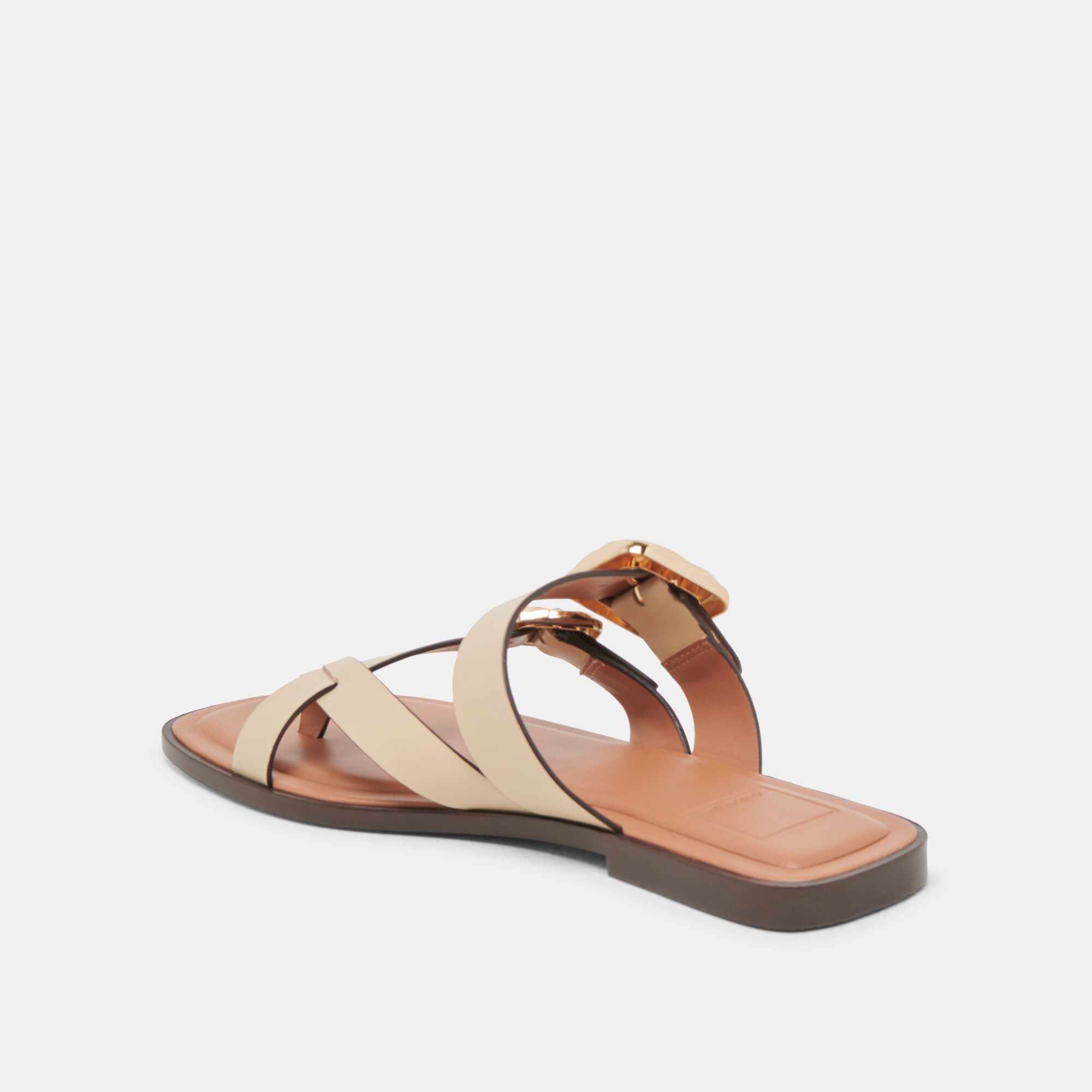 SHORE SANDALS IVORY LEATHER