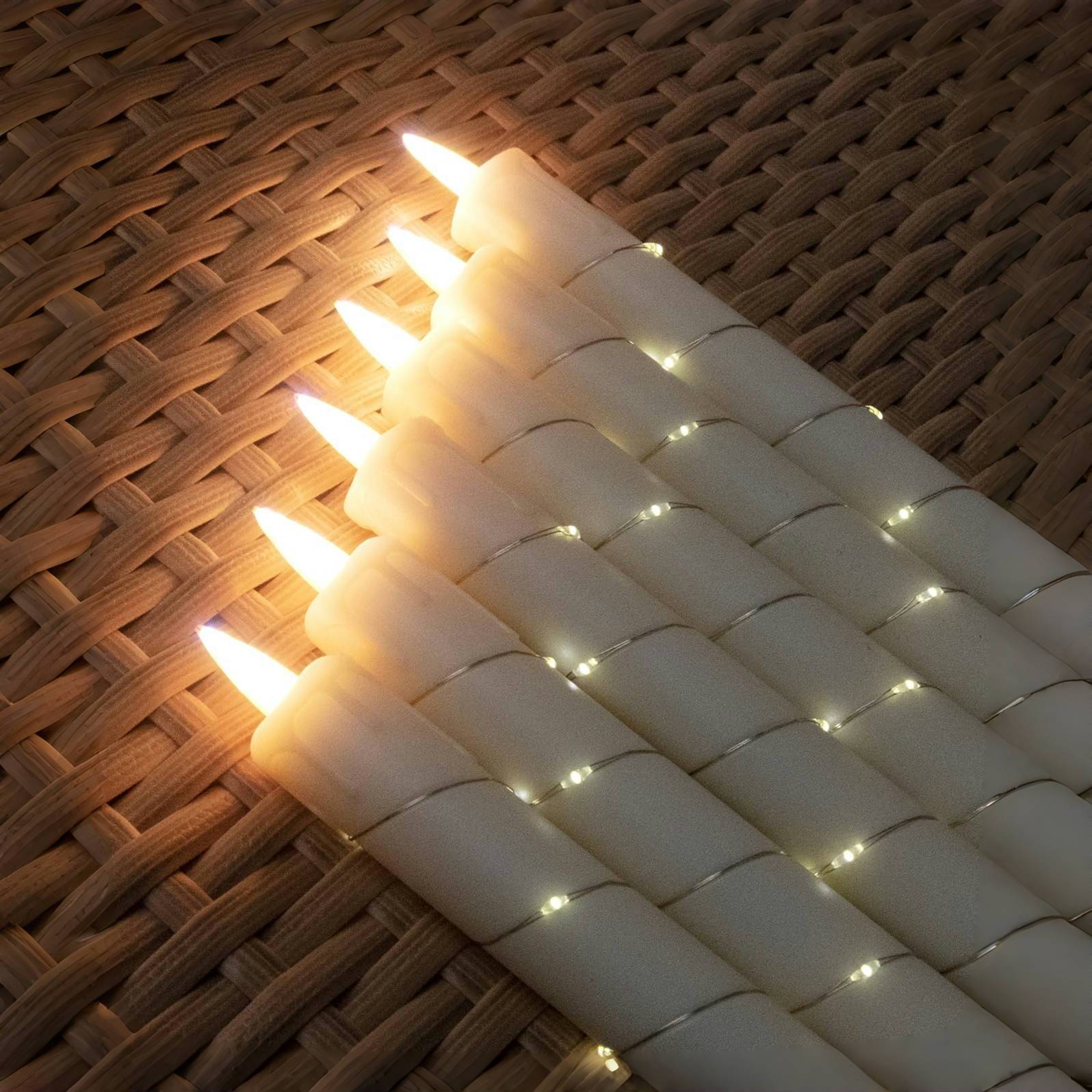 💥ON SALE💥3-Pack LED flameless Candle With Embedded Star Light String, Button Remote Control✨