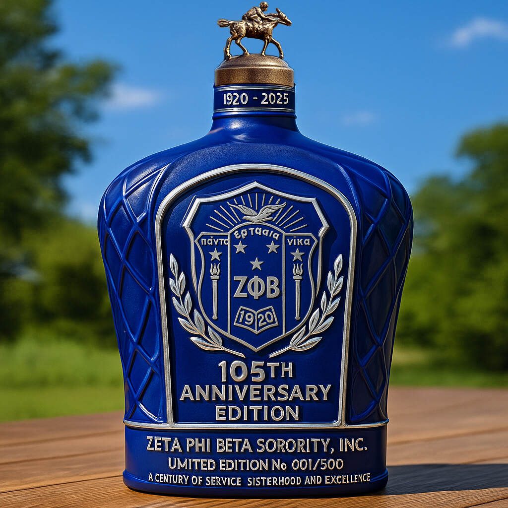 Zeta Phi Beta Sorority, Inc. (ΖΦΒ) 105th Anniversary Whiskey bottle