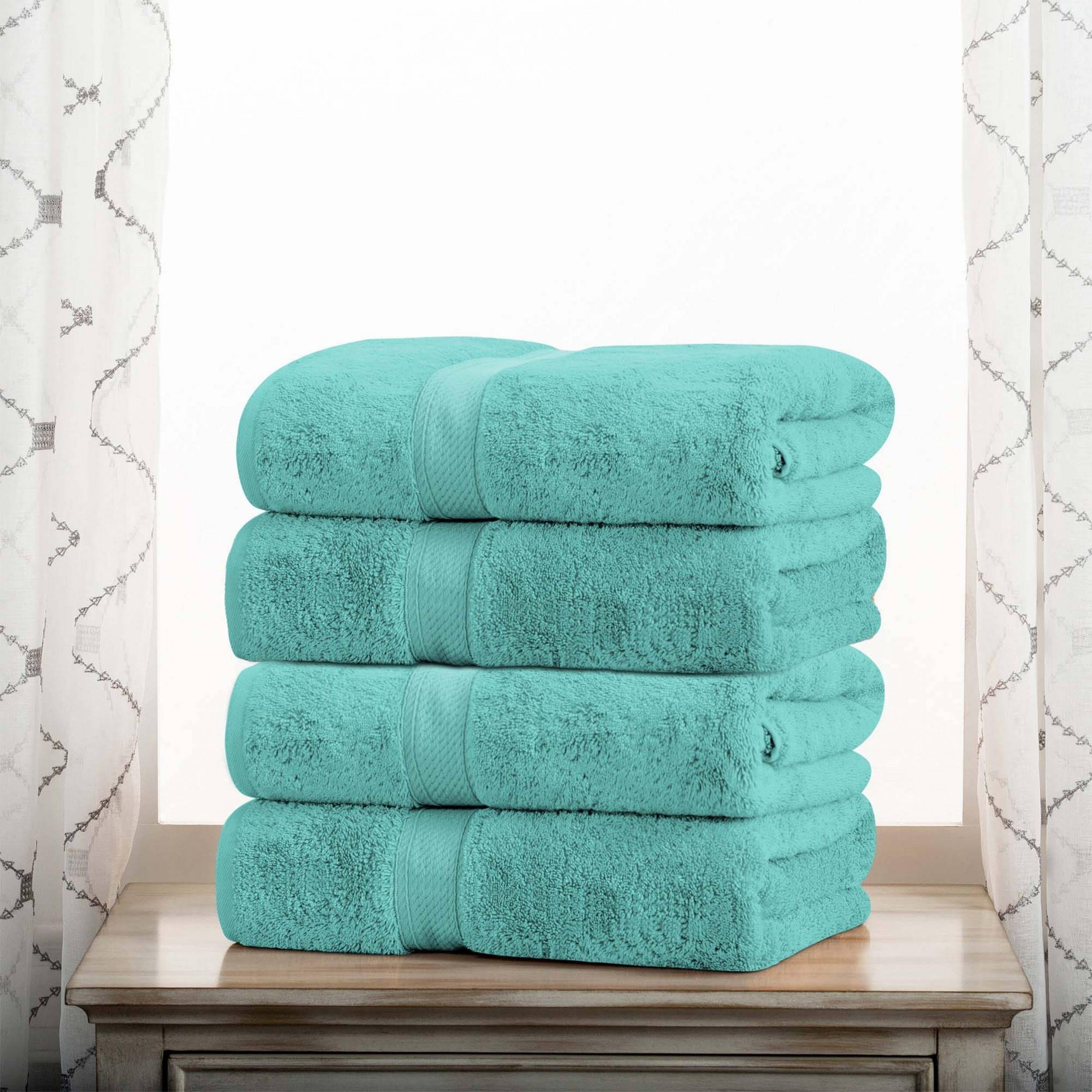Superior Egyptian Cotton Pile Heavyweight Bath Towel Set of 4