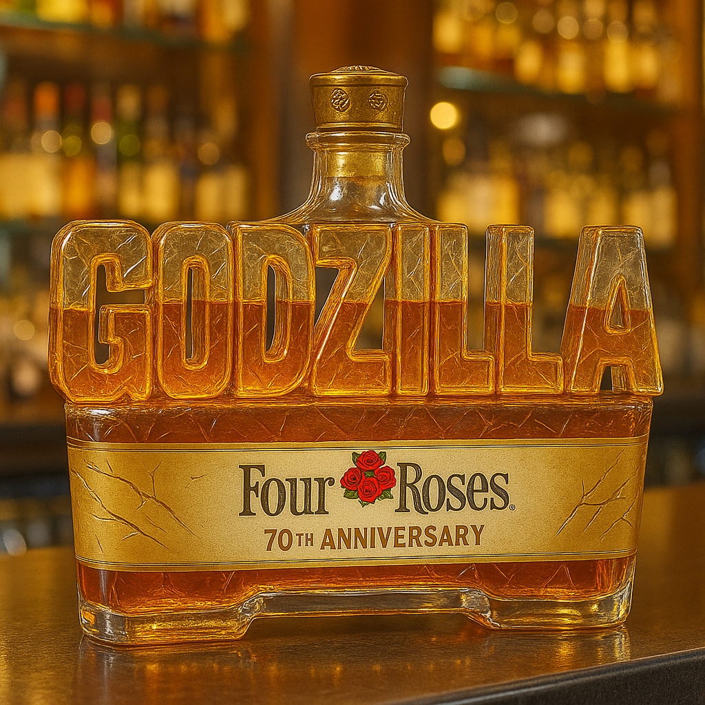 Godzilla 70th Anniversary Whiskey Bottle
