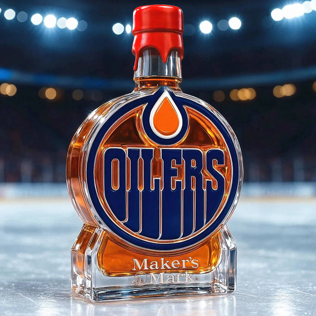 Edmonton Oilers Whisky Bottle