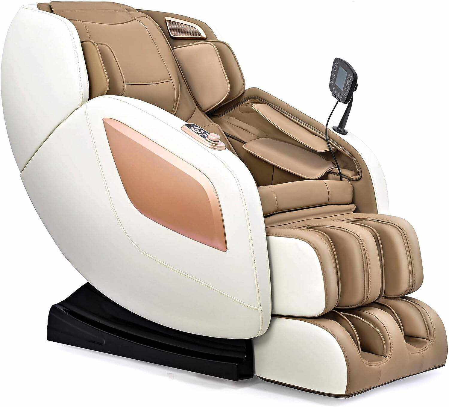 Mazzup Full Body Zero Gravity Shiatsu Massage Chair with Fully Assembled, LCD Screen, Shortcut Keys, USB Charging Port, Heat, Ideal Gift for Loved Ones, Parents, Balck