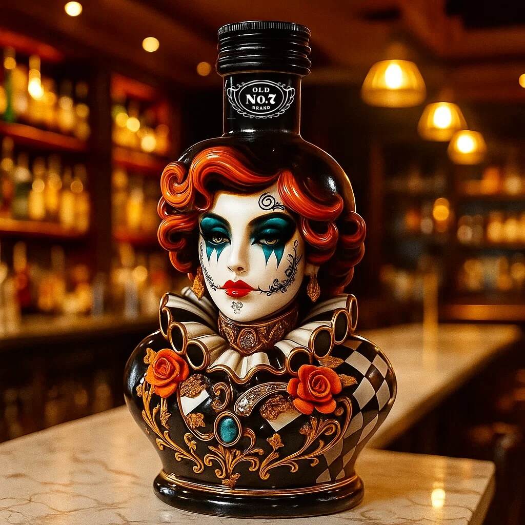 Clown Queen Whiskey Bottle