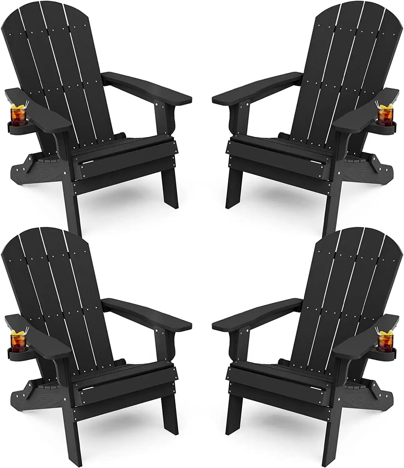 Adirondack Chair ,Patio Chairs 5 Steps Easy Installation,Widely Used in Outdoor, Fire Pit, Deck, Outside, Garden, Campfire Chairs