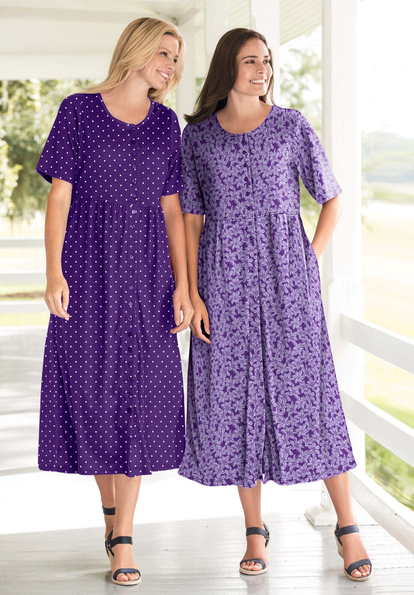 Button-Front Essential Dress