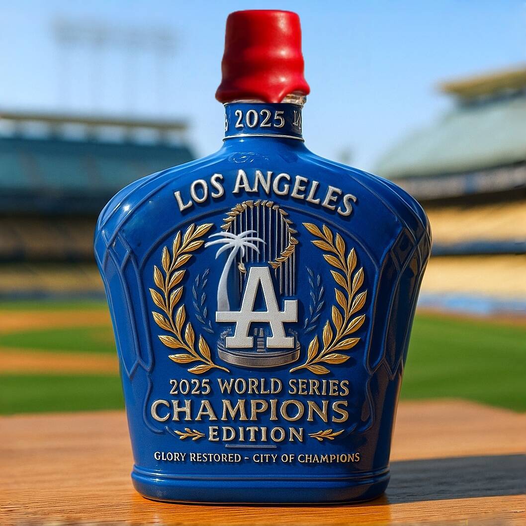 LA 2025 World Series Champions Whiskey Bottle