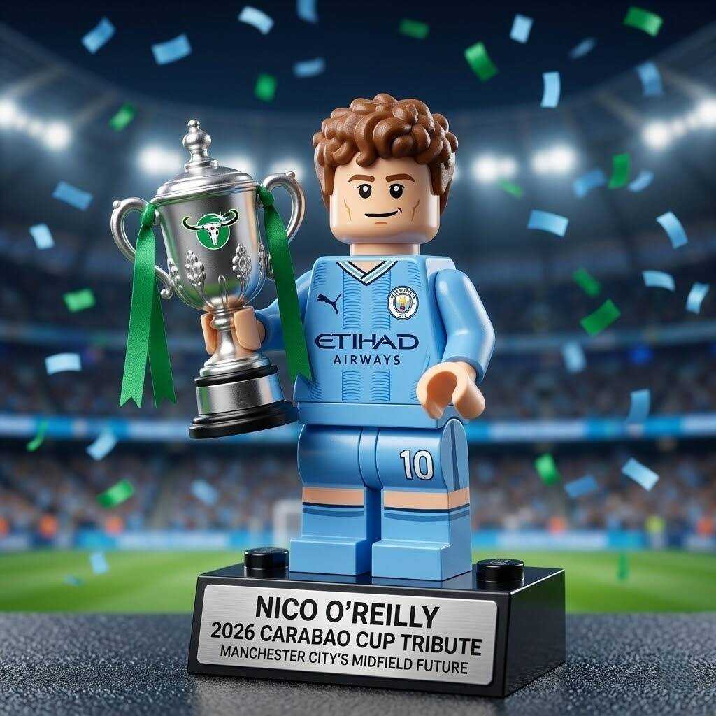 ⚽Nico O'Reilly Carabao Cup 2026 Tribute Building Block