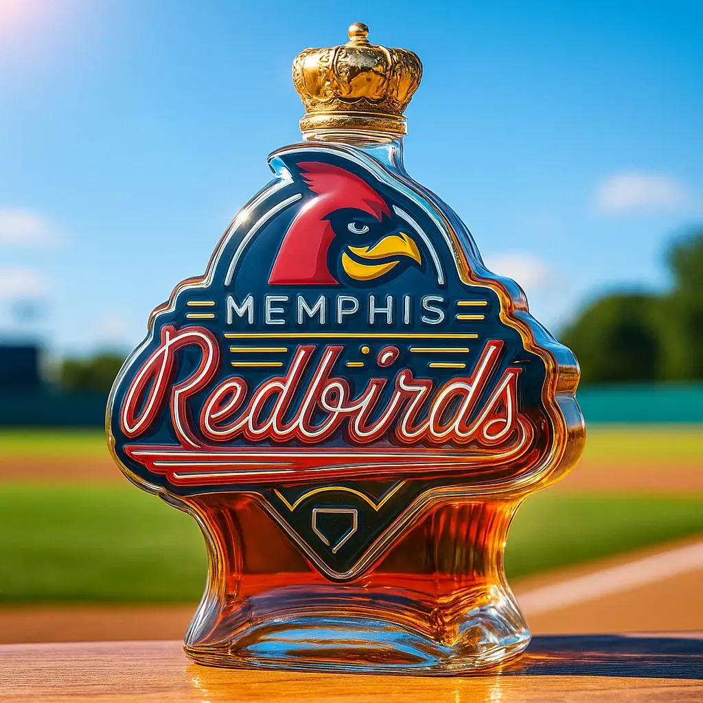 Memphis Redbirds Whiskey Bottle