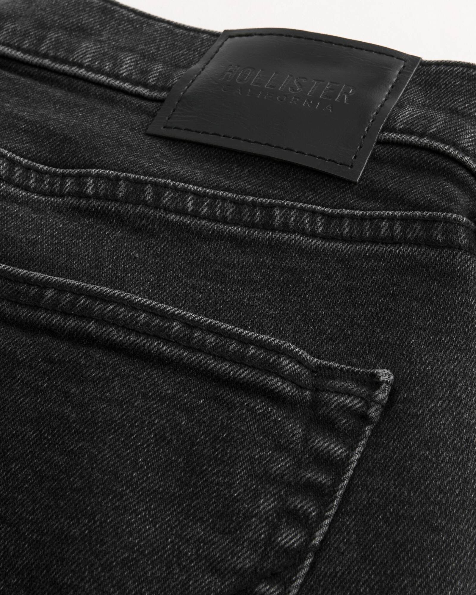 Black No Fade Slim Straight Jeans