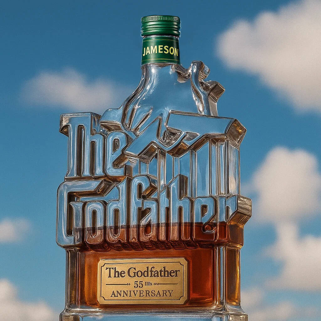 The Godfather 53rd Anniversary Whisky Bottle