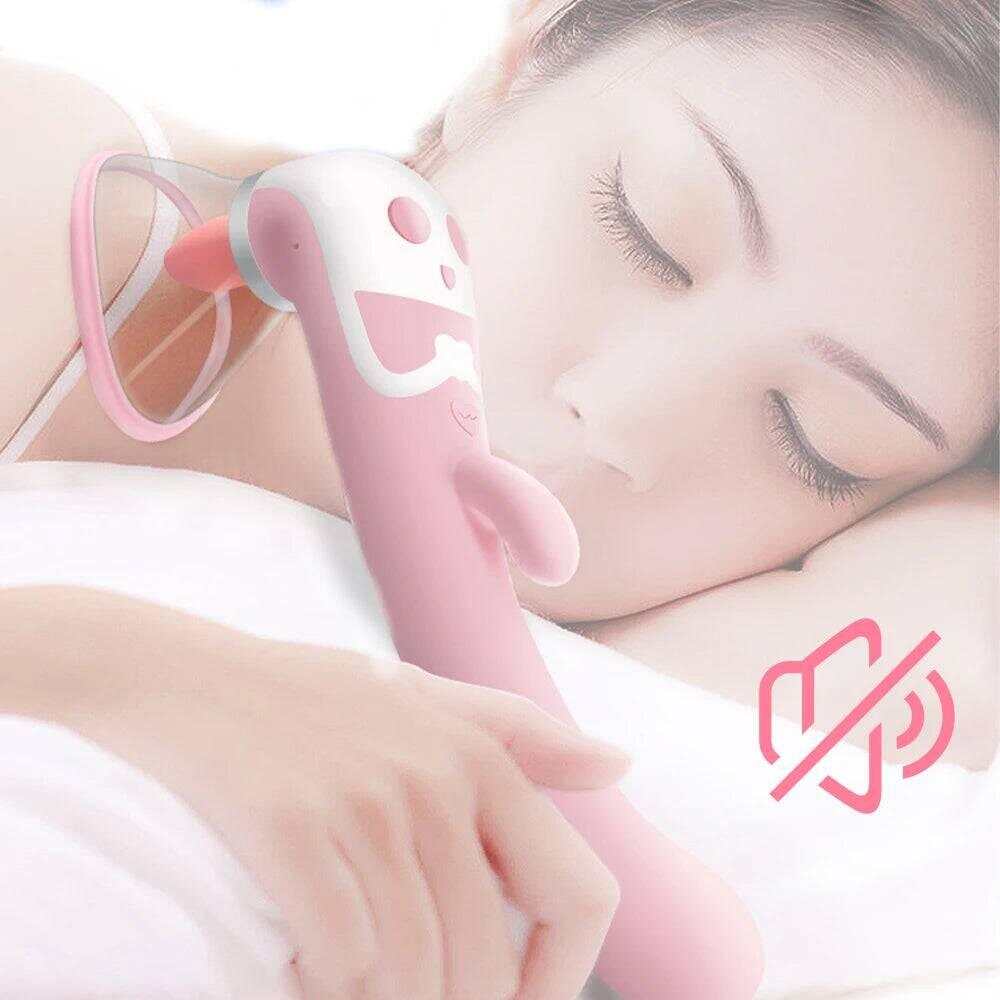 PASSION PULSE ADULT Heating Dildo with Licking & Clitoris Sucker