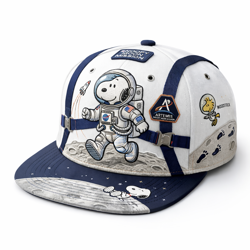 Snoopy Moon Mission Graphic Adjustable Cap