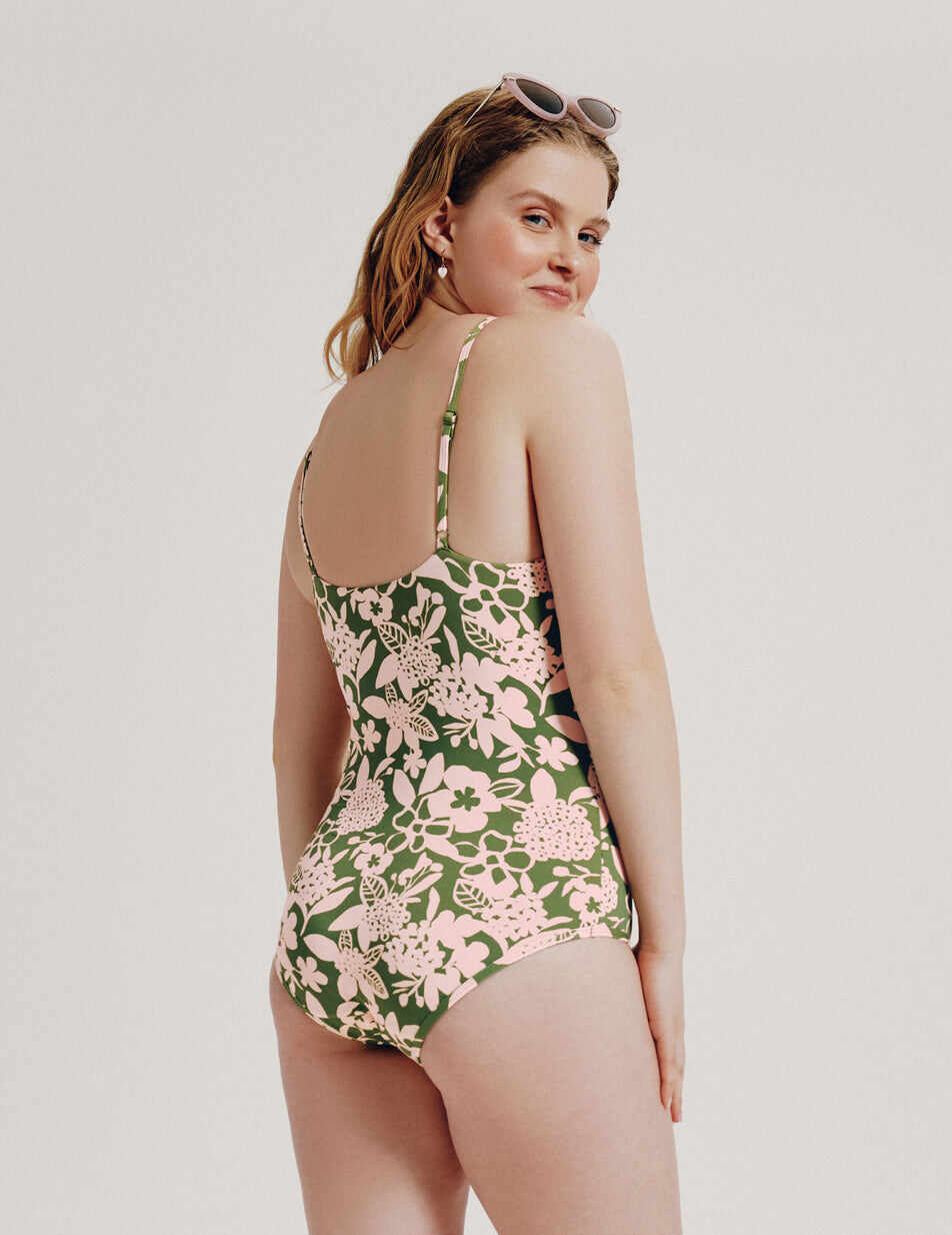 Teen Period Swim Square Neck One-Piece