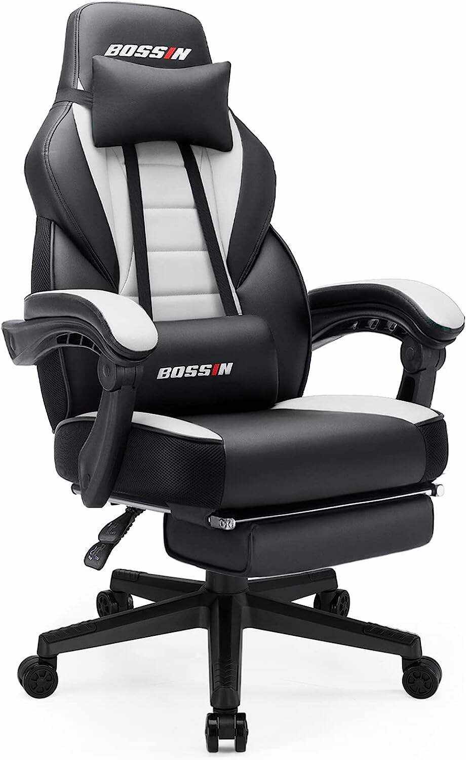 LEMBERI Video Game Chairs with footrest,Gamer Chair for Adults,Big and Tall Gaming Chair 400lb Capacity,Gaming Chairs for Teens,Racing Style Gaming Computer Chair with Headrest and Lumbar Support