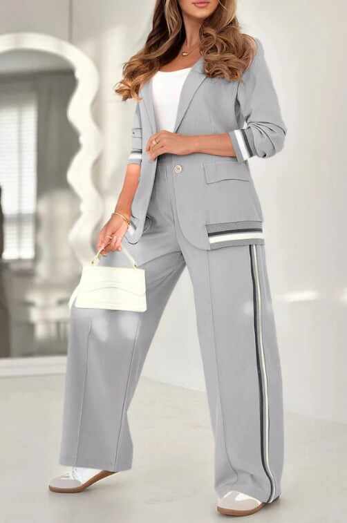 Women's Casual Beige 2-Piece Set - Comfortable & Stylish for Every Spring Occasion