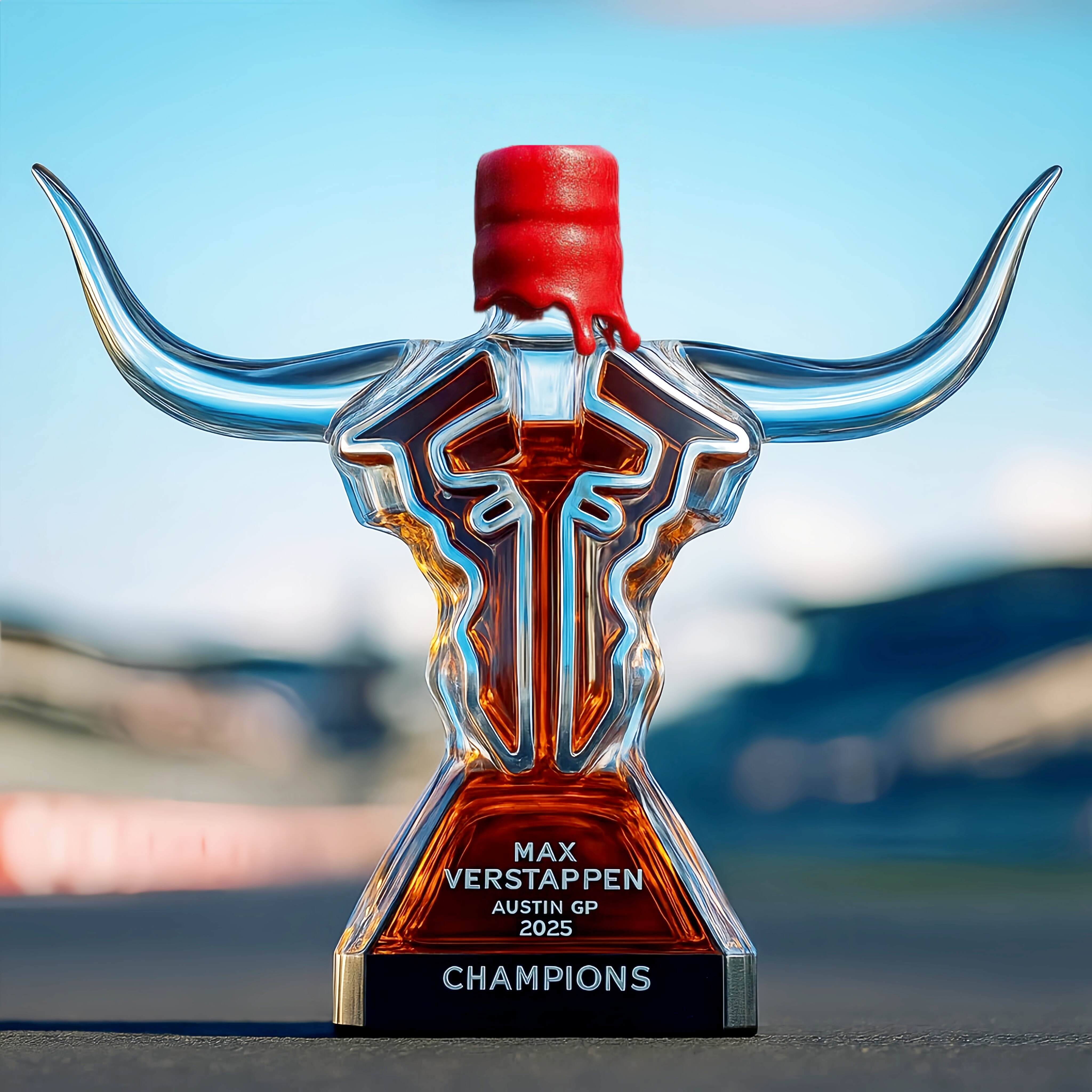 Austin GP 2025 Champion Trophy Limited Edition Whisky Bottle