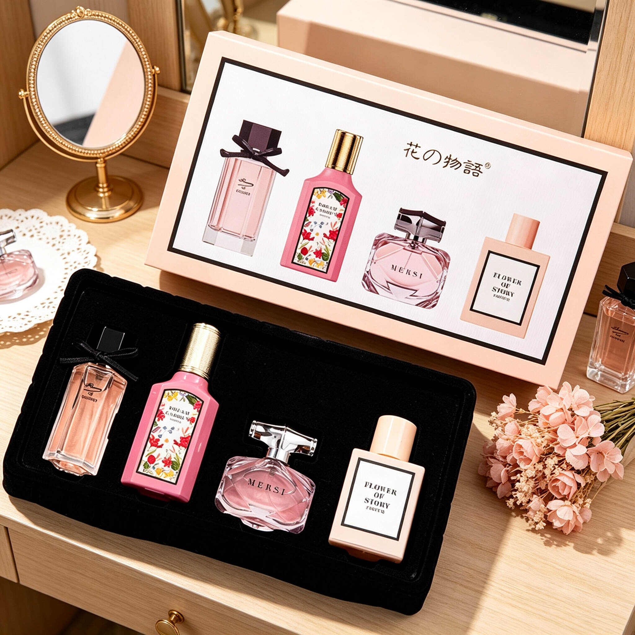 Hana Monogatari 4-Piece Mini Women Perfume Gift Set  25ml*4
