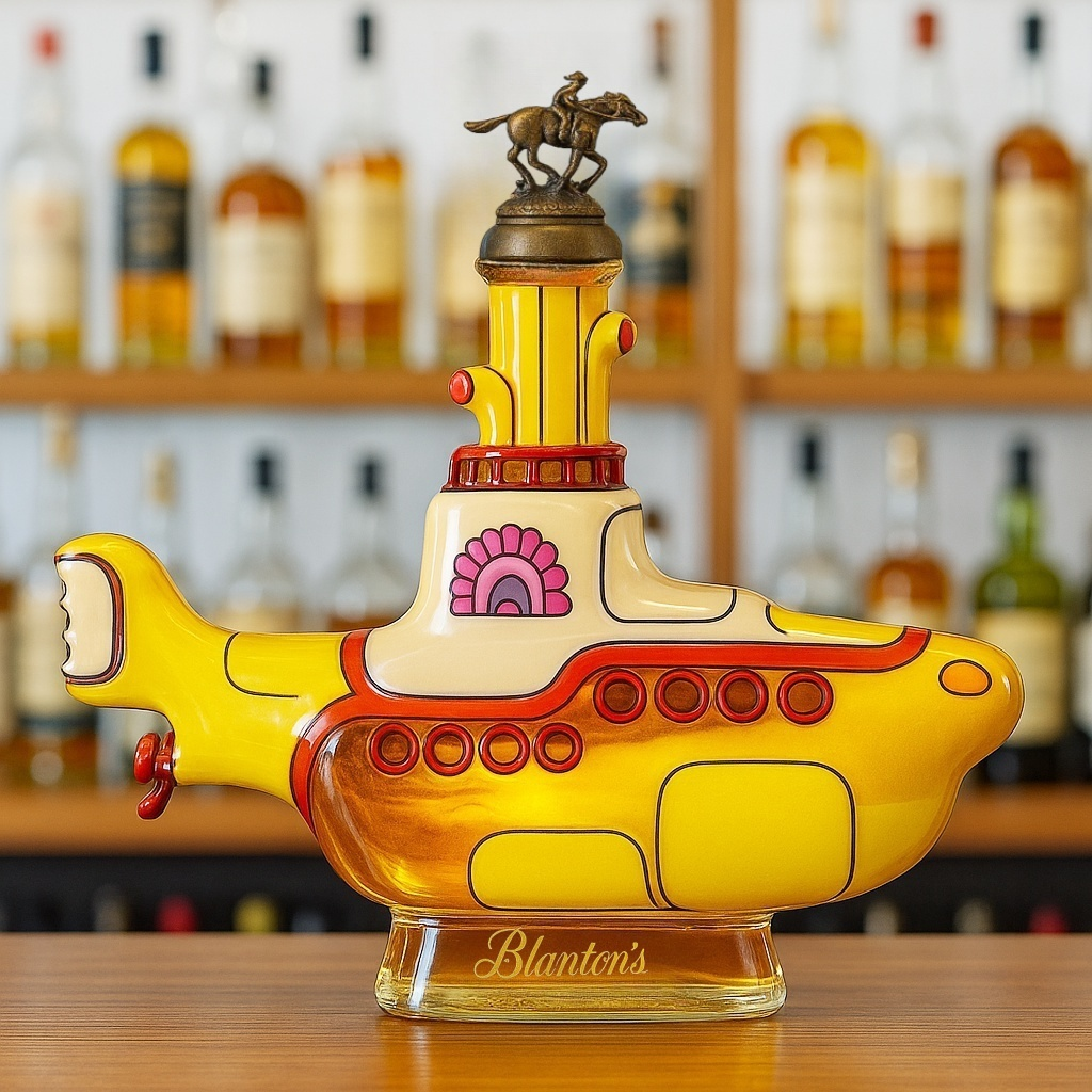 Yellow Submarine Whiskey Bottle