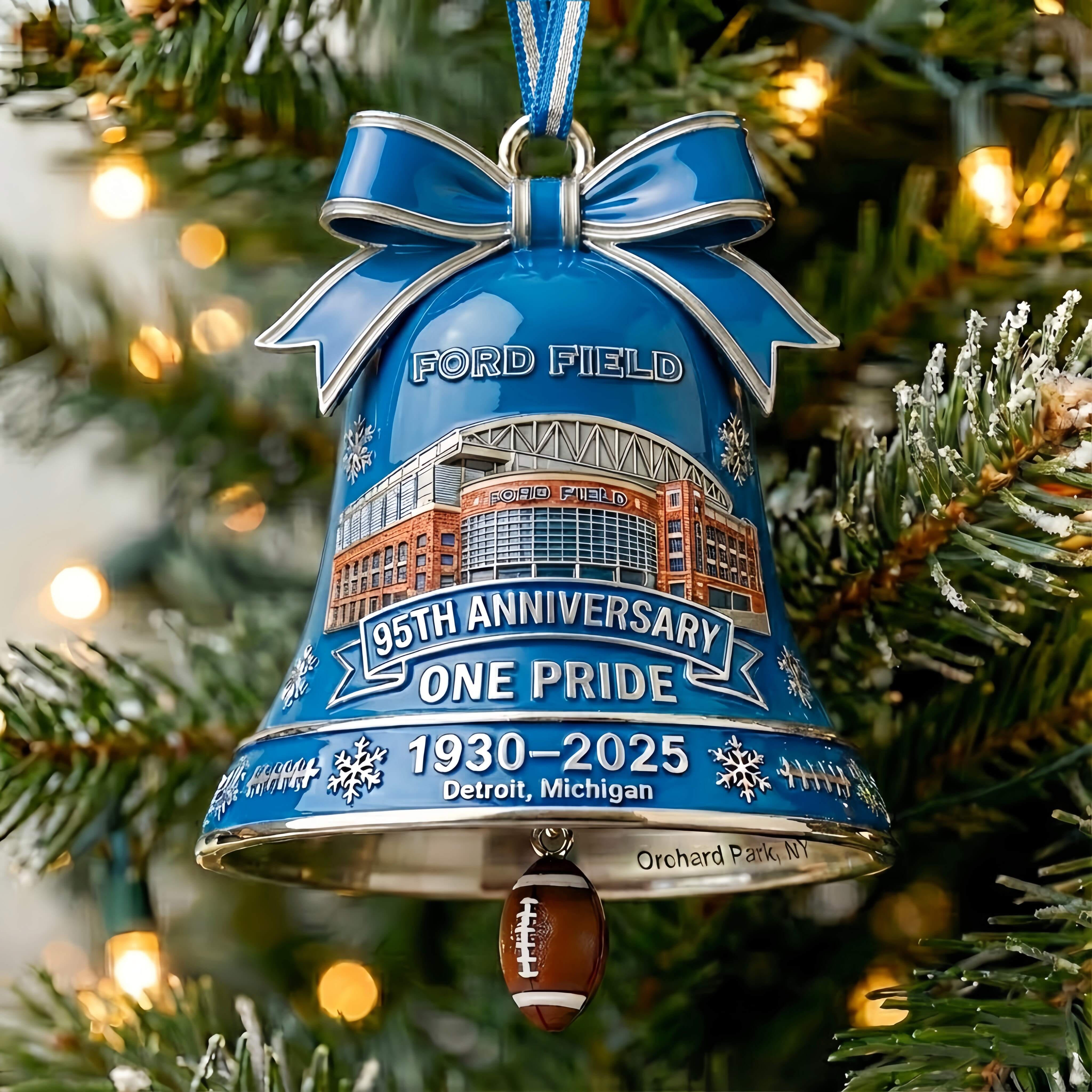 Ford Field 95th Anniversary “One Pride” Bell Ornament